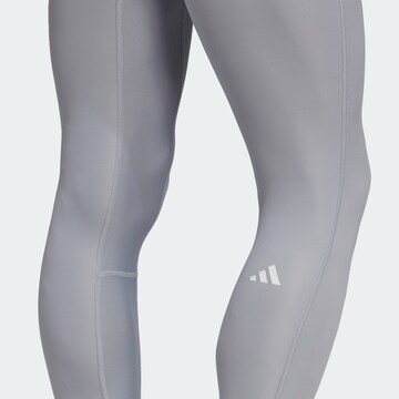 ADIDAS PERFORMANCE Skinny Športne hlače 'Techfit Long' | siva barva
