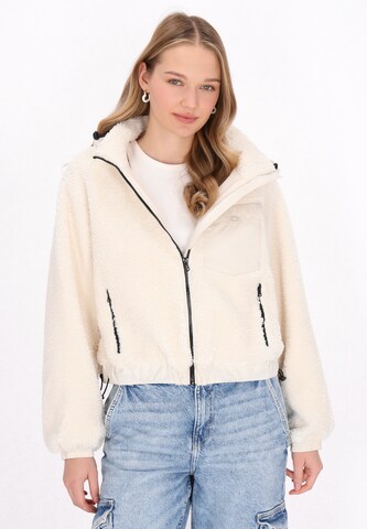 MYMO Fleece jacket in Beige: front