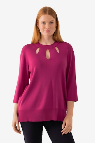 Pull-over Ulla Popken en rose : devant