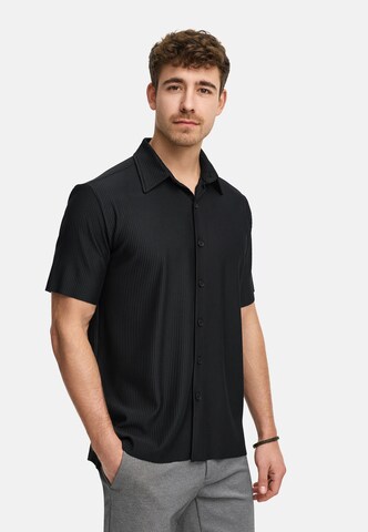 INDICODE JEANS Regular fit Overhemd 'Lamgo' in Zwart