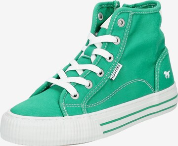 Sneaker alta di MUSTANG in verde: frontale