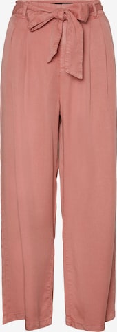 VERO MODA Loosefit Bandplooibroek 'Mia' in Roze: voorkant