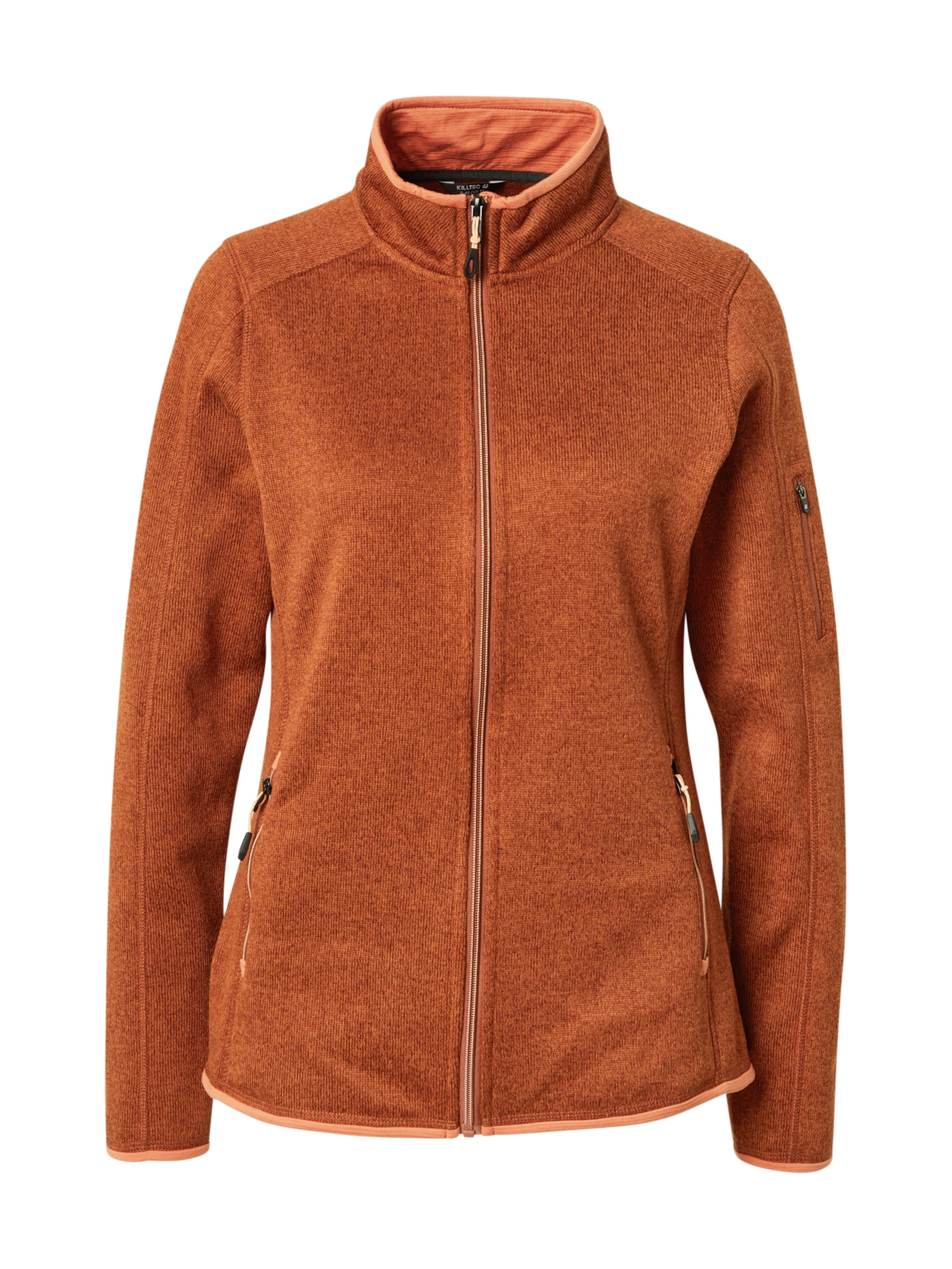 KILLTEC Athletic fleece jacket 'KOW 111' in Brown: front
