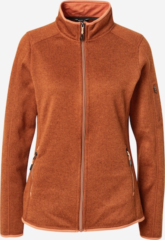 KILLTEC Funktionsfleecejacke 'KOW 111' in Braun: Vorderseite