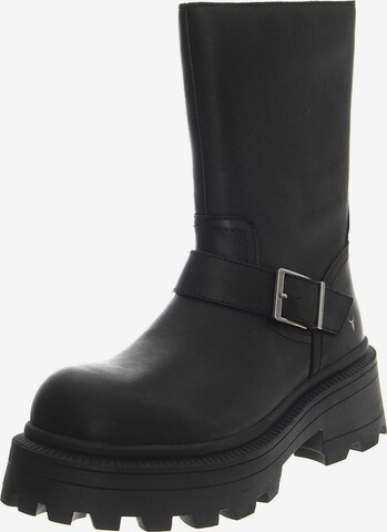 Stivale 'Teasin Black Rock Leather Boots' di Windsor Smith in nero: frontale
