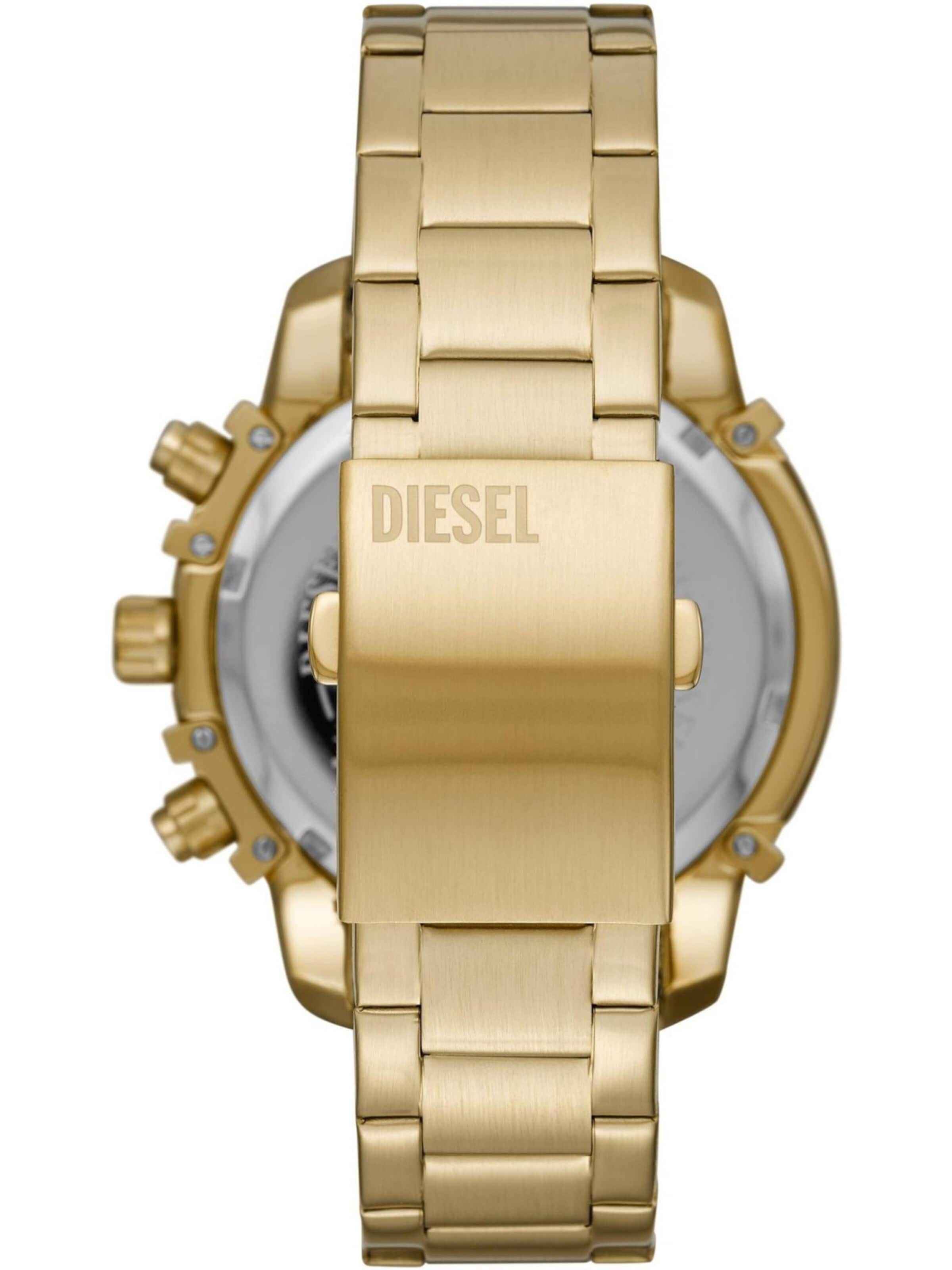 DIESEL Analog watch 'Montre Homme Diesel Griffed Chronograph DZ4522' in Gold