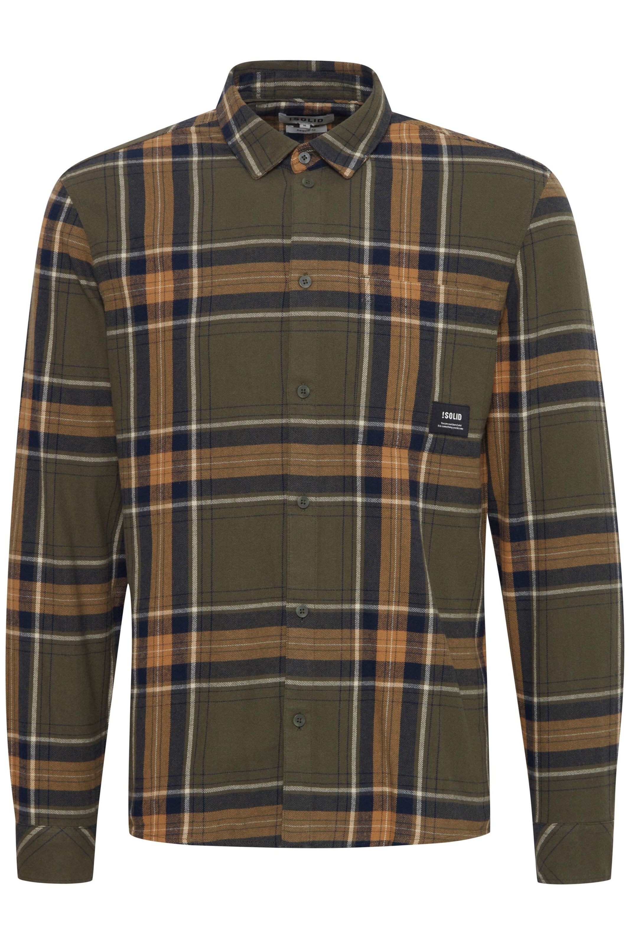 Solid Regular fit Button Up Shirt Vova in Black ABOUT YOU
