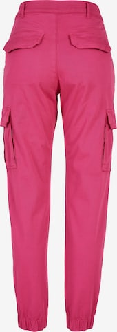 Urban Classics Tapered Cargobukser i pink