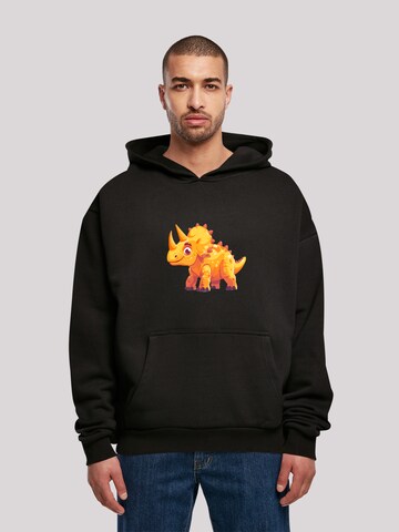 F4NT4STIC Sweater 'Süßer Triceratops Dinosaurier' in Black: front