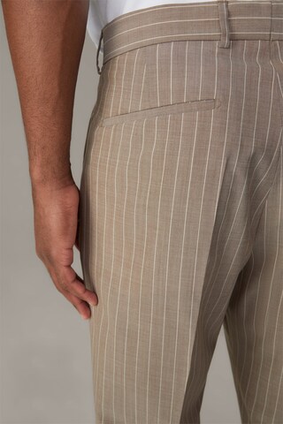 STRELLSON Regular Pleated Pants ' Luc ' in Beige