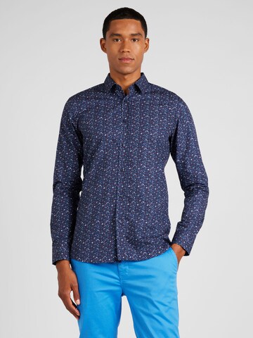 HUGO Slim fit Button Up Shirt 'Elisha02' in Blue: front
