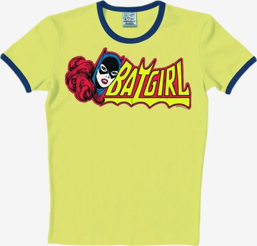 LOGOSHIRT Shirt 'Batgirl' in Yellow: front