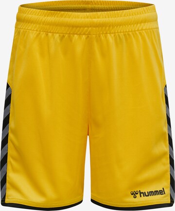 Hummel Workout Pants in Yellow: front