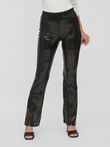 VILA Flared Pants in Black: front