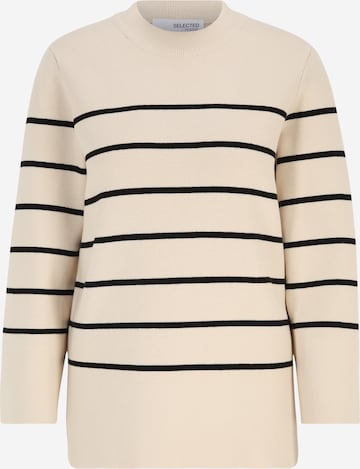 Selected Femme Petite Pullover in Beige: predná strana