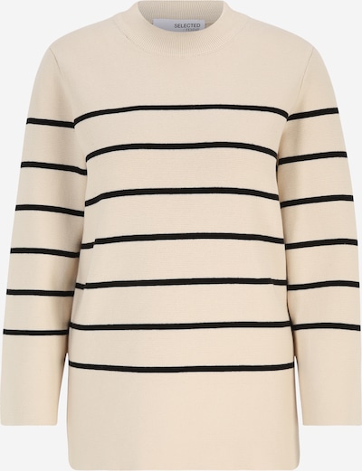 Selected Femme Petite Sweater in Cream / Black, Item view