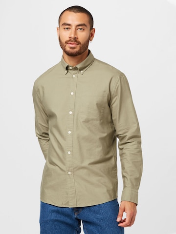 Coupe regular Chemise 'Rick' SELECTED HOMME en gris : devant