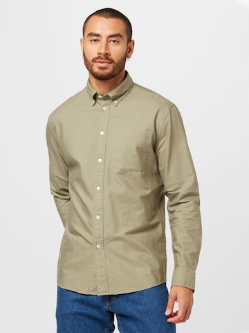 SELECTED HOMME Regular fit Button Up Shirt 'Rick' in Grey: front