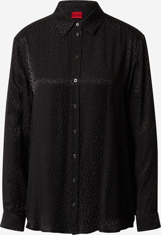 Camicia da donna 'Evish' di HUGO in nero: frontale
