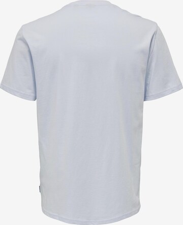 Only & Sons T-shirt 'Trey' i blå