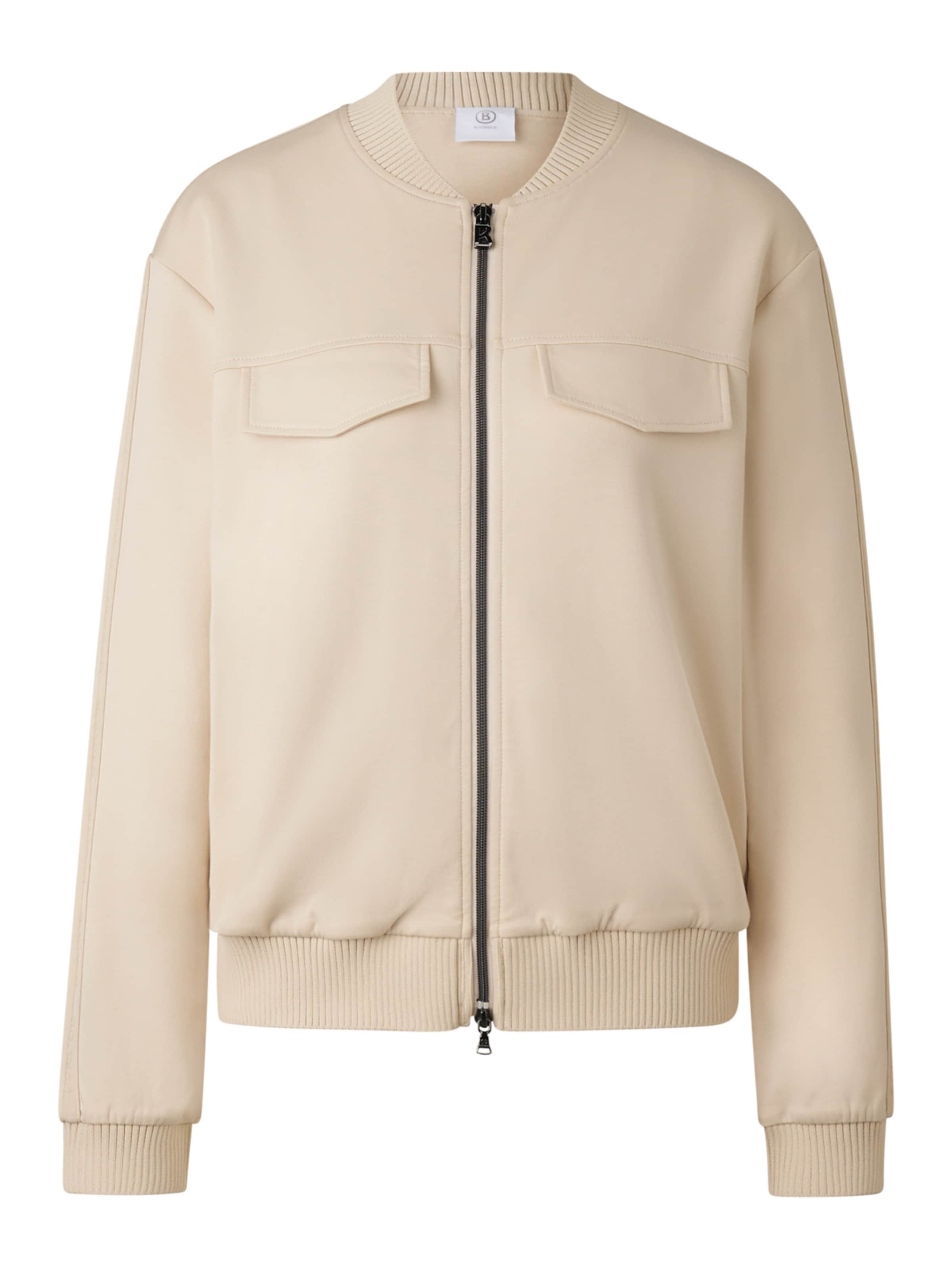 BOGNER Sweatjacke 'Nika' in Beige: Vorderseite