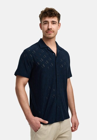 INDICODE JEANS Regular fit Overhemd 'Jerry' in Blauw