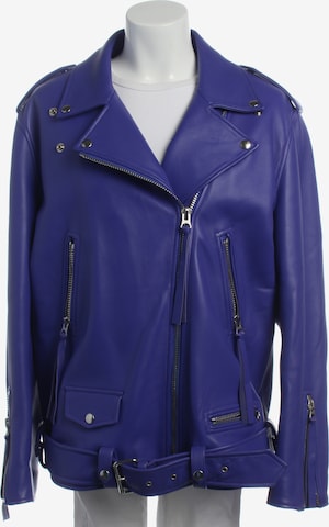 Acne Lederjacke / Ledermantel L in Lila: Vorderseite
