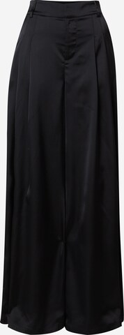 Misspap Wide leg Pleat-Front Pants in Black: front