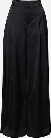 Misspap Wide leg Pleat-front trousers in Black: front