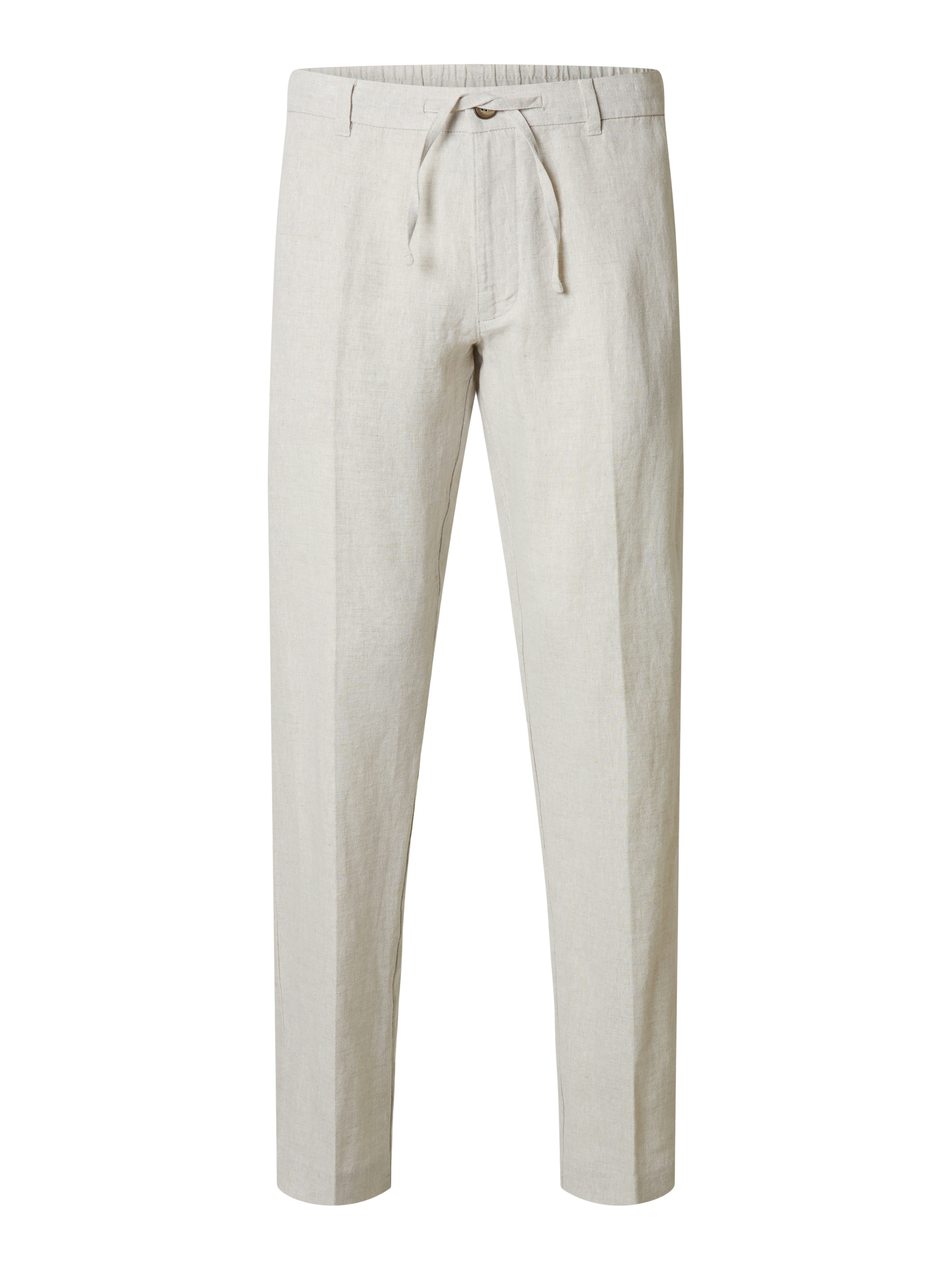 SELECTED Панталон с ръб 'SLH196-Leroy' в сиво: отпред