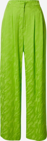 SELECTED FEMME Wide leg Bandplooibroek 'CONSTANZA' in Groen: voorkant