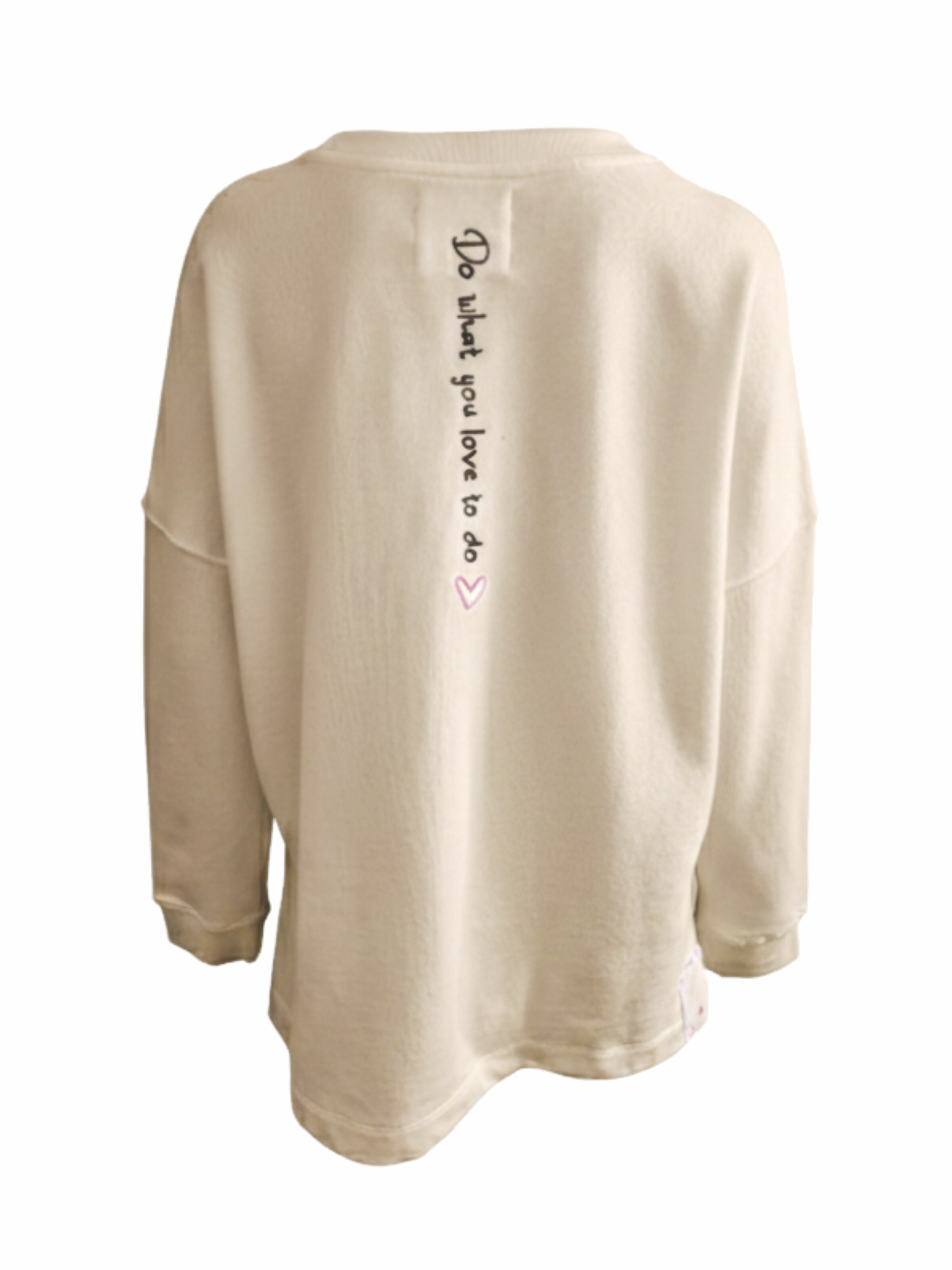 Felpa 'Do What You Love to Do' di LIKS. Munich in beige