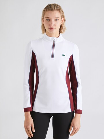Lacoste Sport Bluzka sportowa 'NIY' w kolorze biały: przód