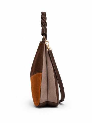 COLLEZIONE ALESSANDRO Shoulder Bag 'Patchwork' in Brown