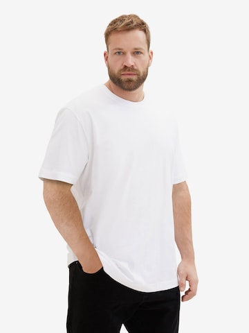 TOM TAILOR Men + T-Shirt in Weiß