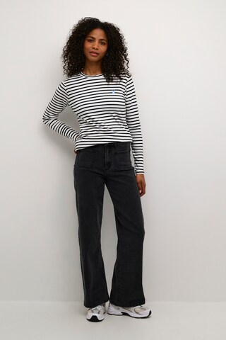 Kaffe Wide Leg Jeans 'Karla' in Schwarz
