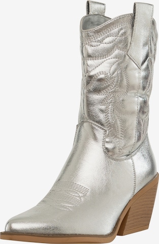 Salinyang Cowboylaarzen in Zilver: voorkant