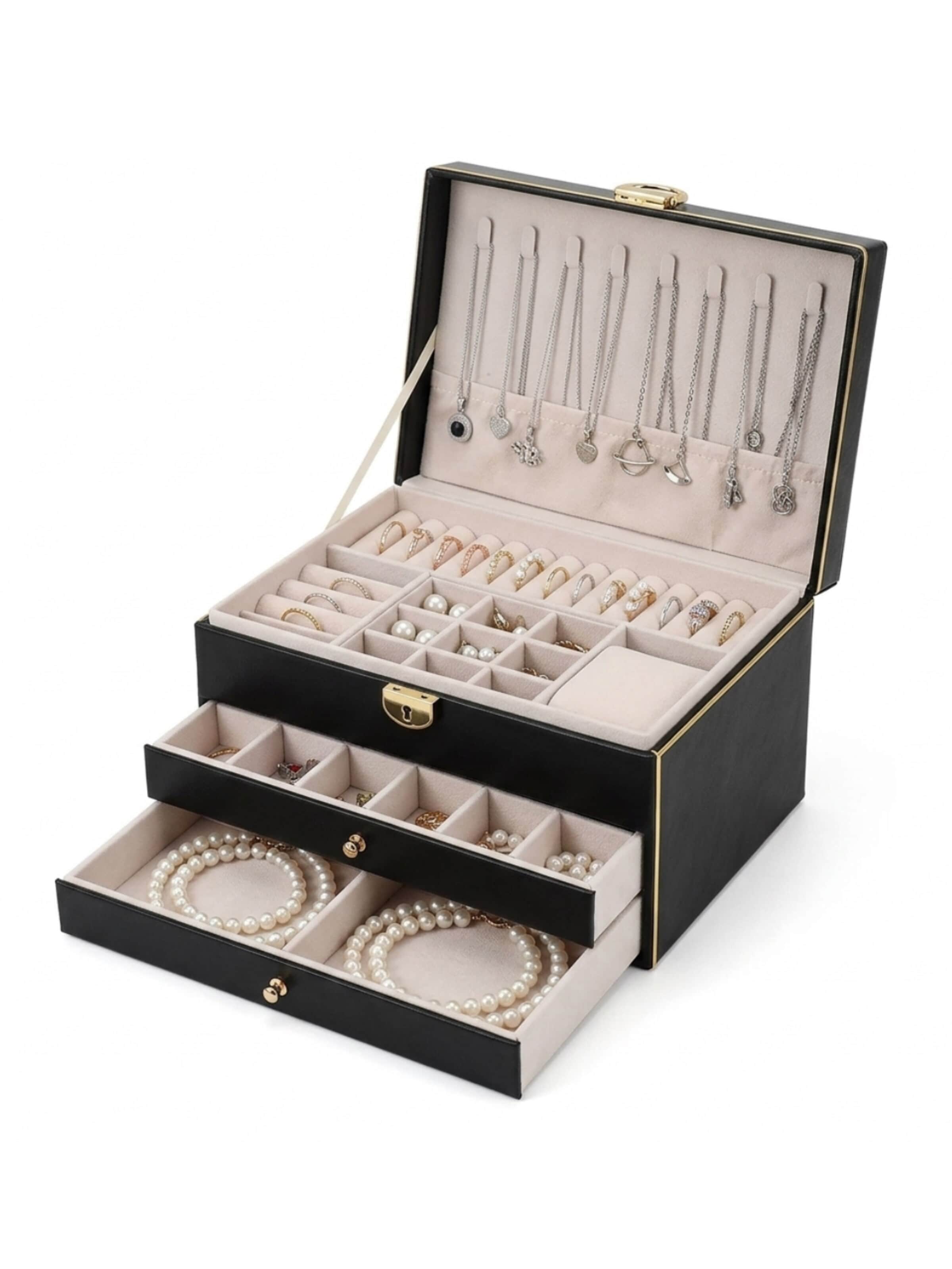 MEVYRA Jewelry Storage in Black: front