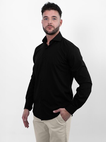 Vercate Regular Fit Businesshemd 'No. 8' in Schwarz