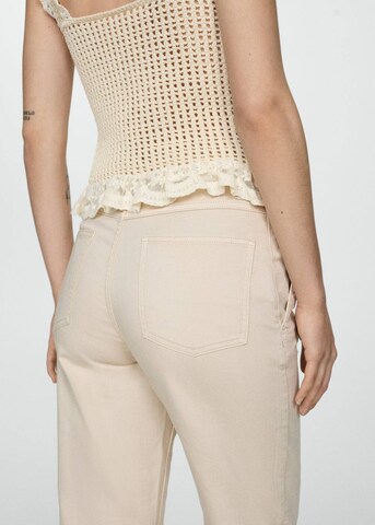 MANGO Szabványos Nadrág - bézs