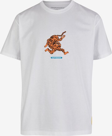 Cleptomanicx T-Shirt 'Tiger Limbs' in Weiß: predná strana