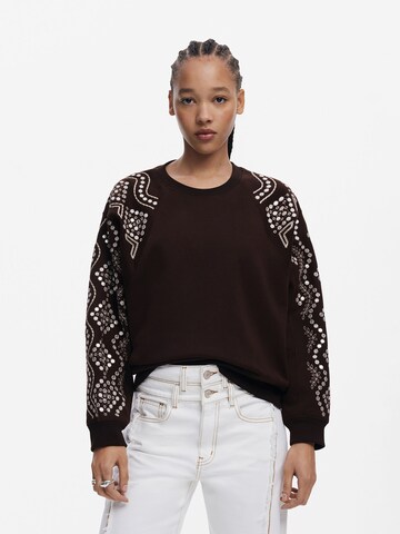 Felpa di Desigual in marrone: frontale