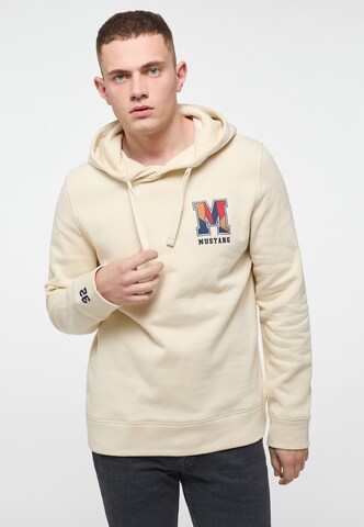 MUSTANG Sweatshirt in Beige: predná strana