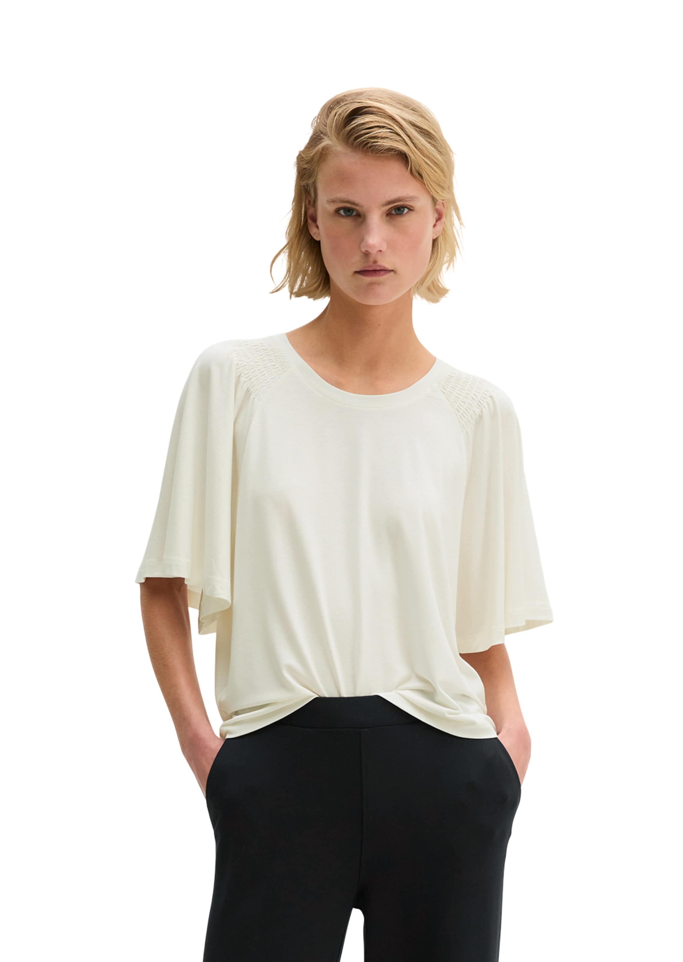 T-shirt Marc O'Polo en blanc : devant