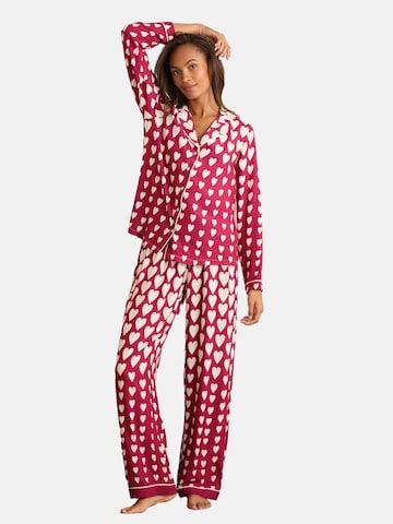 love & roses Пижама в червено: отпред