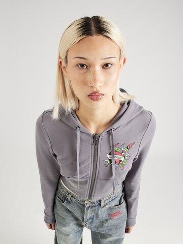 Ed Hardy Sweatjacke in Grau