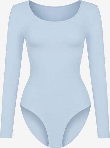 Body modellante 'Longsleeve Sculpting Bodysuit with Slip' di cfab in blu: frontale