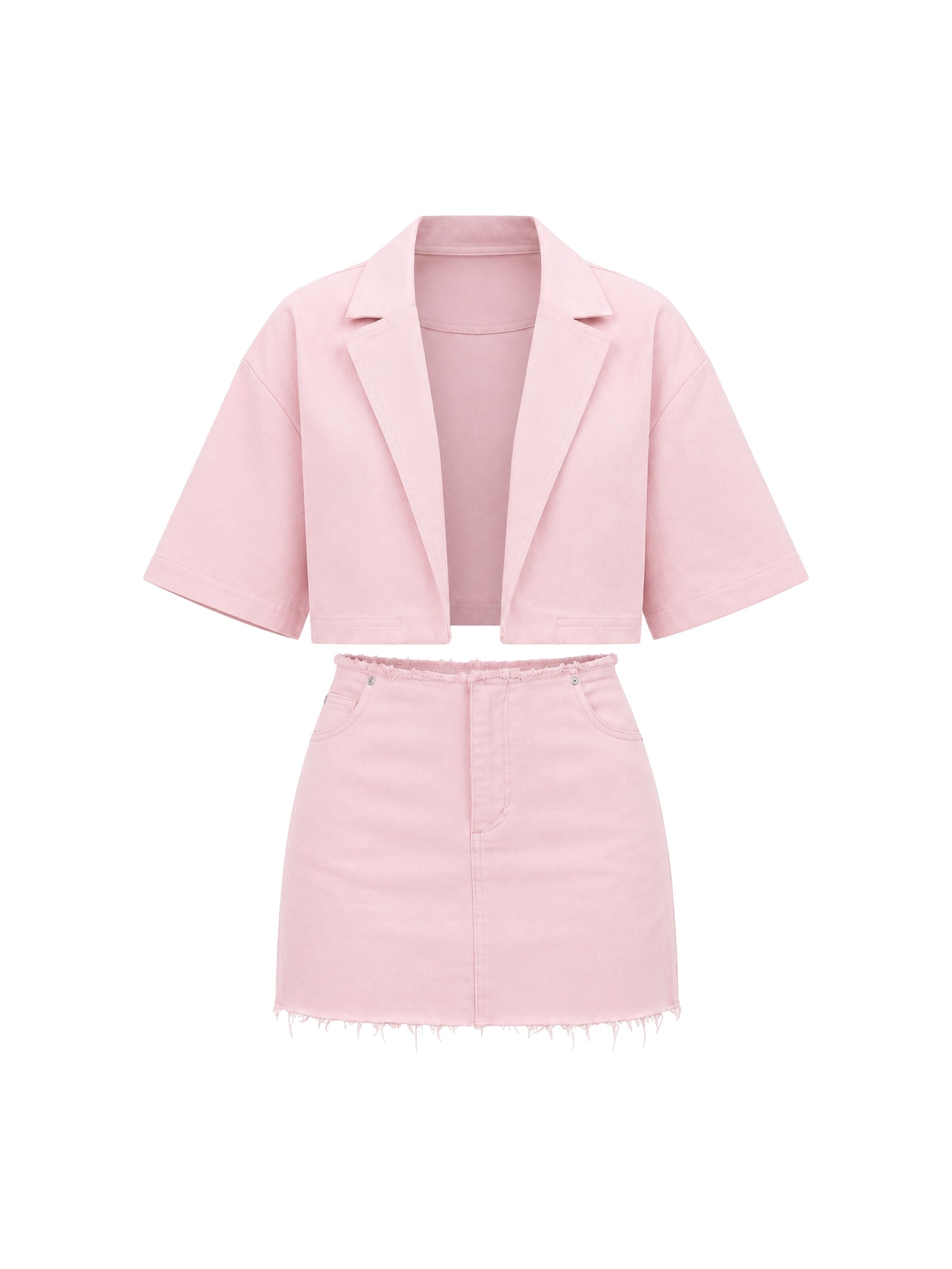 Haine de casă 'Blush Cropped' de la mysimplicated pe roz: față
