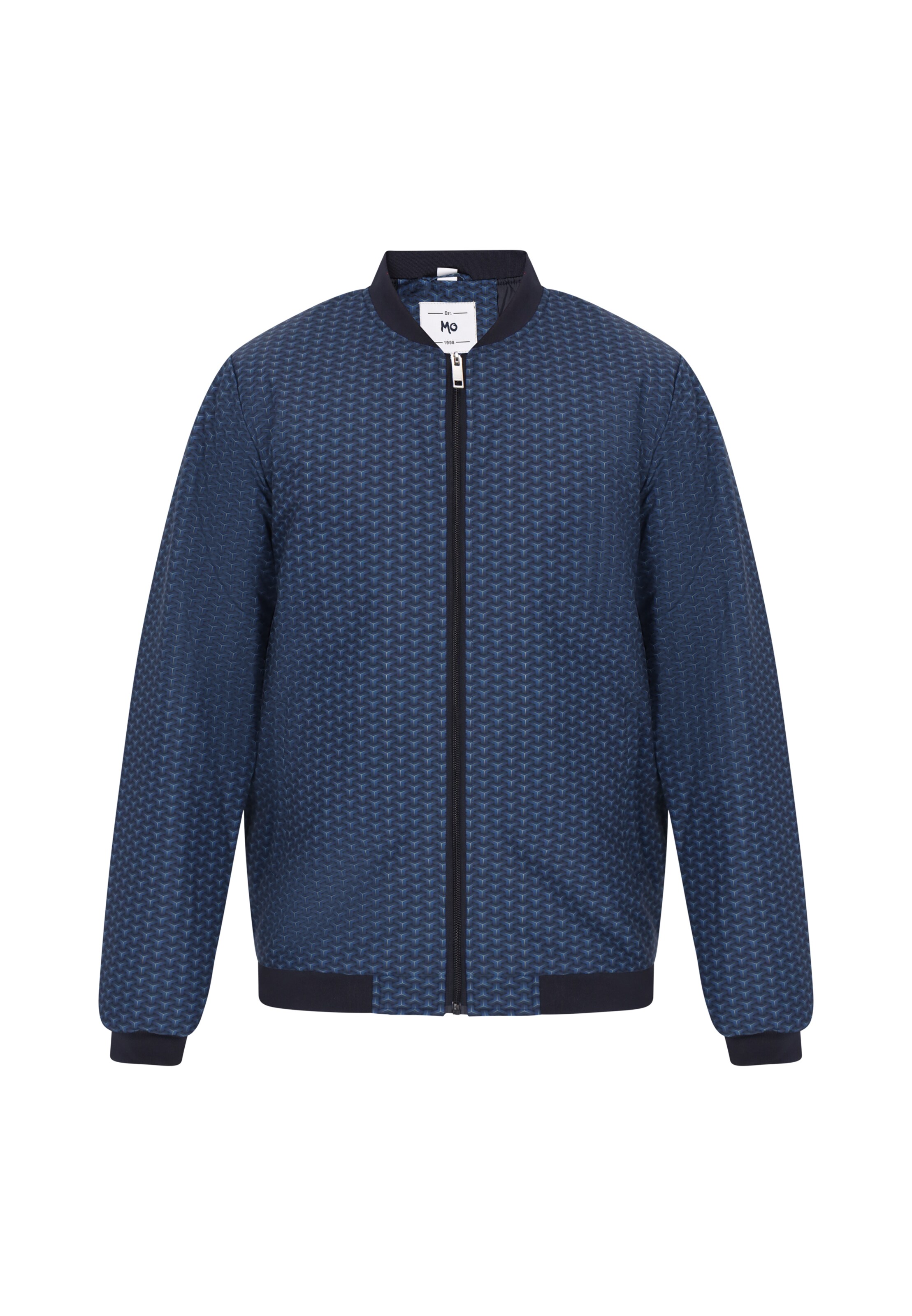 MO - Casaco meia-estação em azul: frente