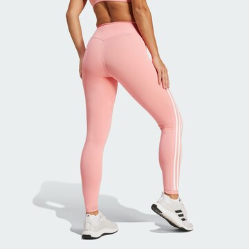 ADIDAS PERFORMANCE Skinny Sporthose 'Optime 3-Stripes' in Pink